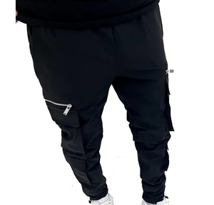 MONO RIDERS 2024 OEM Pantalon de survêtement cargo en toile pour homme, avec plis à l'avant, braguette zippée, taille haute, léger, grande taille - Product Image 6