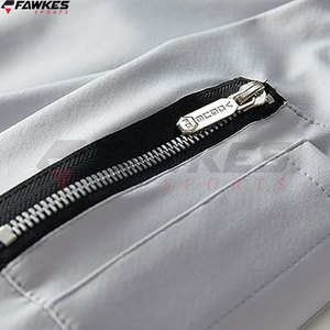 แจ็กเก็ตบอมเบอร์ระบายอากาศได้ดีของผู้ชายแจ็กเก็ตนักบินซิปสีพื้นลำลองสำหรับผู้ชาย - Product Image 5