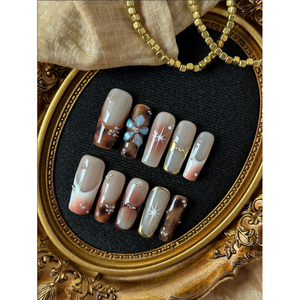 Mocha Starlight - Decoración de Uñas Postizas Únicas y Elegantes - Product Image 2
