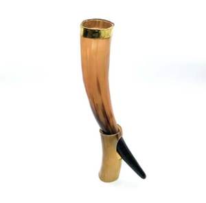 ฮอร์นดื่มไวกิ้งของแท้พร้อมการตกแต่งสไตล์สัตว์เป็นมิตรกับสิ่งแวดล้อมขัดเงาและแกะสลักด้วยงานฝีมือจาก HF - Product Image 5