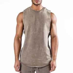 Débardeur de gym pour hommes avec logo personnalisé OEM Offre Spéciale haut sans manches en spandex XL à séchage rapide avec impression de compression pour entraînement sportif - Product Image 1