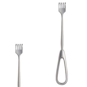 Râteau de Cairns, rétracteur de cuir chevelu manuel, tranchant, 210 mm de long, 3 branches, 16 mm de large, acier inoxydable chirurgical, certifié CE, instruments réutilisables - Product Image 1