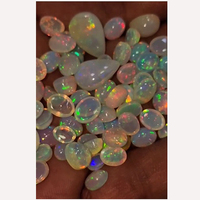 97 Cts Lot d'Opale Éthiopienne Feu Naturel 8x5mm 8x6mm 9x7mm Ovale Poire Cut Cabochon Pierres Précieuses Blanches US $127 Tous 90 Pcs Iroc Sales