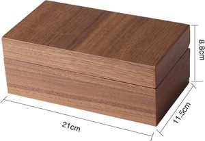 Wood Watch <b>Box</b>,with Ring Storage Bag <b>Vintage</b> Handmade Watch <b>Box</b> for Men/Women Watches (3 Slot) - Product Image 5