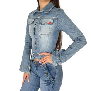 Custom Light Blue Denim <b>Jean</b> Jacket for Women Premium Quality Warm Winter Comfortable Jackets for Women Varsity Jacket - Product Image 2