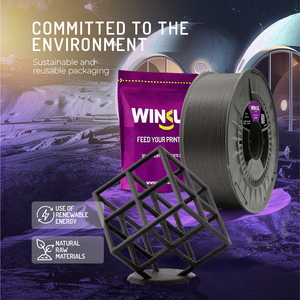 Filament PETG CF en fibre de carbone WINKLE 1,75 mm Noir 1 kg Impression 3D FDM Vente en gros Pièces mécaniques robustes Tolérance 0,05 mm - Product Image 6