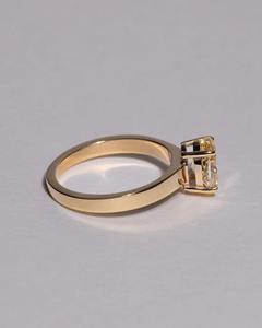 Beautiful 1.50ct lab grown yellow diamond ring oval shape fancy yellow diamond 18k solid gold fashion jewelry custom design - Product Image 5