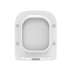 Couvre-siège de toilette carré mince blanc en matériau thermoformé - Product Image 5