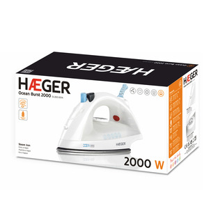 Ferro da stiro a vapore Ocean Burst 2000W 170ml in acciaio inossidabile (Haeger SI-200.001A) - Product Image 2