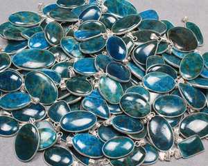 <b>Top</b> Quality Bulk Lot High Polished Cabochon <b>Neon</b> Apatite Loose Gemstone Baho Design Pendant For <b>Women</b> Custom Jewelry Wholesale - Product Image 6