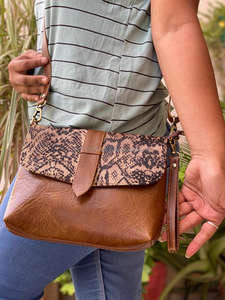 Sac à main marron en cuir véritable, sac de Style attrayant, sac à bandoulière en cuir imprimé Animal, sacs élégants - Product Image 3