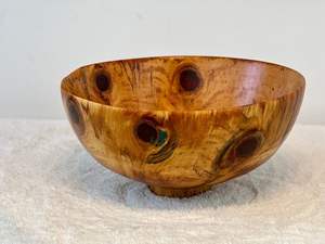 Bol en résine en bois Artisan fait à la main moderne rustique décoratif pièce maîtresse élégant maison cuisine déclaration - Product Image 6