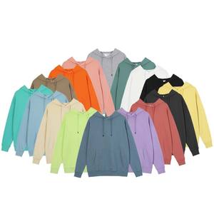 Custom Streetwear Hoodies Sudadera Hombres Heavy Pullover Oversized 100% Cotton Unisex Fleece Hoodie - Product Image 1