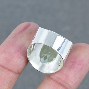 Les plus célèbres bagues en laiton plaqué argent de mariage en topaze citronnée ovale naturelle comme pierre principale bijoux fins en argent - Product Image 4
