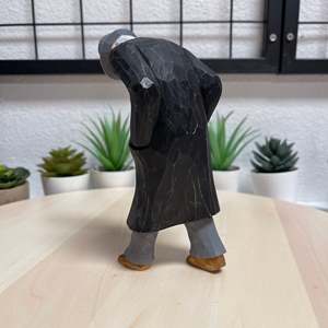 Statua in Legno Intagliata a Mano YEEYAYA, Scultura in Ottone con Motivo Vegetale, Figurina Artistica per Ufficio o Decorazione Murale Domestica - Product Image 4