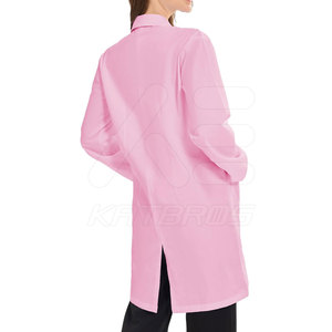 Bata de Laboratorio de Color Sólido de Alta Calidad, Nuevo Estilo, 100% Algodón, Unisex, para Uso Hospitalario, Precio Razonable - Product Image 2