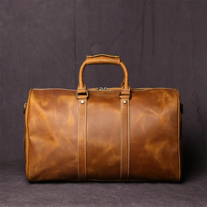Leather Weekender Duffel <b>Bag</b> with Zipper Closure Durable Eco-Friendly Multi-Functional Custom Size <b>Travel</b> <b>Bag</b> - Product Image 1