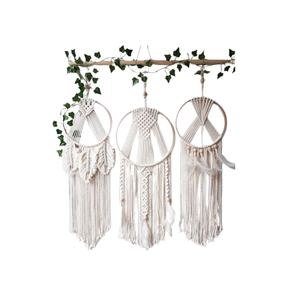 Accesorios de decoración del hogar atrapasueños de macramé perfecto hecho a mano diseñado para decoración de pared precio al por mayor para decoración de dormitorio - Product Image 3