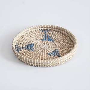 Bandejas de Mimbre de Pasto Marino Más Vendidas, Bandejas de Paja de Pasto Marino para Decoración del Hogar y Organización - Product Image 1