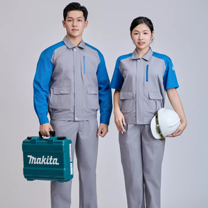 Conjunto de Ropa de Trabajo para Hombre FMF, Antiarrugas, Resistente a Desgarros, Lavable, Manga Larga, Color Azul Cielo Grisáceo, Cómodo, Transpirable, Tela TC - Product Image 1