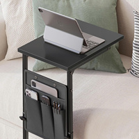 Verstellbarer C-förmiger Beistell tisch 33 "hoch, Metallrahmen, Schiebe sofa, TV-Tablett und Laptop-Tisch für Wohnzimmer, Schlafzimmer