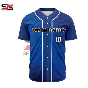 Maillot de baseball pour homme à manches courtes, léger, respirant, à séchage rapide, impression par sublimation intégrale, 100 % polyester, personnalisable en gros - Product Image 1