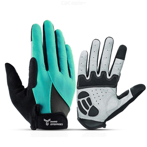 Vente en gros de gants de cyclisme en cuir véritable respirant pour le sport, protection des doigts, gants de moto - Product Image 2