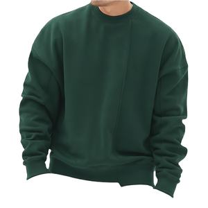 Sudadera Personalizada Unisex de Cuello Redondo, Oversize, de Felpa, Lisa, Bordada, de Poliéster y Algodón, Estilo Urbano, Venta al Por Mayor OEM - Product Image 1