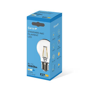 Ampoule LED à filament transparent Garza A60 E27 7W 2700K, remplacement standard des ampoules à incandescence, haute qualité - Product Image 1