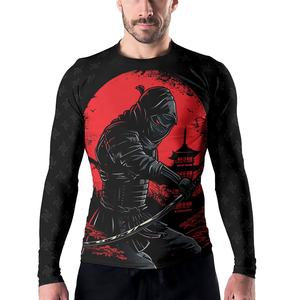 OEM Personnalisé Respirant Anti-bactérien Écologique Rash Guard pour Hommes Polyester/Nylon UPF50 Surf Plongée Compression Chemises BJJ - Product Image 5