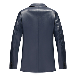 Manteau en cuir respirant zippé pour femme Veste aspect streetwear tricoté - Product Image 2
