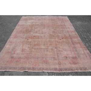 Turkish 9.8x12.1 ft Rug, Vintage Rug, <b>Red</b> Camouflage Rug <b>Wool</b> - Product Image 1