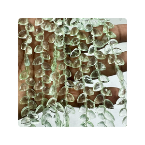 Gotas de pera Briolette facetadas de fluorita verde Natural Premium 6-7mm recién llegadas certificadas para la fabricación de joyas - Product Image 2