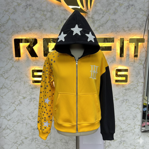 Sweat à capuche zippé de haute qualité, personnalisé, tendance, imprimé en relief, fabriqué en usine, prix bas, sweat à capuche pour hommes, sweat à capuche pour hommes - Product Image 3