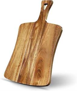 Planche à découper en bois massif naturel de haute qualité avec poignée Bloc à découper écologique Taille personnalisable Couleur Forme Rectangle - Product Image 3