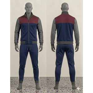 ชุดวอร์มผู้ชายแบบ Color Blocking แจ็คเก็ตซิปแขนยาวพร้อมกระเป๋าข้าง Trackstar OEM รับผลิตแบรนด์ส่วนตัว - Product Image 1