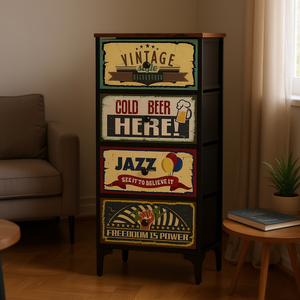 อามิคาซ่า แจ๊สตู้ลิ้นชัก 4 ชั้น 45 ซม. ชุดจัดเก็บแบบเคลื่อนย้ายได้ โซลูชั่นการจัดระเบียบบ้าน - Product Image 3