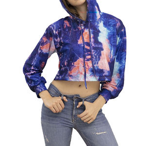 Haute qualité sur mesure femmes Crop Top Hoodies nouvelle mode pour la saison d'automne avec Logo avant et col à capuche - Product Image 2