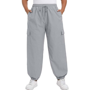 OEM Custom Design <b>Women</b> Cotton Polyester Trousers Joggers <b>Sweatpants</b> Loose Fit Running and Jogging Wear Pants with Pockets - Product Image 4