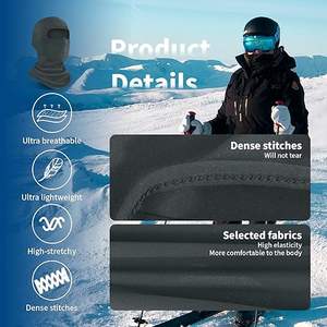 Masque de ski respirant protégé contre les UV pour hommes et femmes Masque facial coupe-vent imperméable et confortable pour les sports d'hiver et les fêtes - Product Image 6
