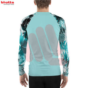 Vente chaude Rush Guard Hommes Taille Personnalisée Confortable Compression Fitness Rash Guard À Manches Longues Hommes Compression Rash Guard - Product Image 2