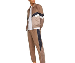 Ensemble coupe-vent et jogging haut personnalisé avec votre propre conception pour hommes vêtements d'extérieur avec survêtement en nylon tissu polaire d'hiver pour hommes - Product Image 1