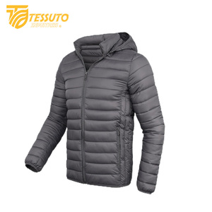 <b>Men's</b> Custom Satin Puffer Jacket Designer Winter Bubble <b>Padded</b> <b>Coat</b> Waterproof with Zipper Closure Short Length Outdoorwear - Product Image 2