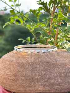 Brazalete bahameño Vintage con textura chapada en plata de ley de alta calidad, pulsera de uso diario apilable, joyería de moda para mujer, venta al por mayor - Product Image 3