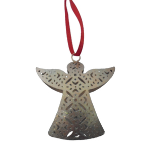 Ornement d'ange suspendu en fer décoratif fantaisie, feuille de cuivre, fait à la main, personnalisé, à utiliser pour la décoration de la maison et de Noël - Product Image 3