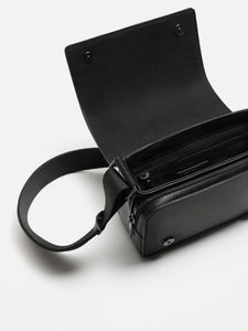Men's Black Business Casual Messenger Clamshell <b>Crossbody</b> Shoulder <b>Bag</b> Wallet Fashion Outdoor <b>Travel</b> High Quality Durable PU - Product Image 5