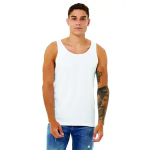 Side Seamed Retail Fit 100% Airlume Combed and Ring Spun Cotton 32 single 4.2 oz White Unisex Jersey Tank