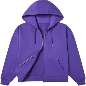 Nouveauté 2026 : Sweat à capuche zippé unisexe en tissu doux de haute qualité, respirant, coupe oversize, personnalisable, idéal pour l'hiver – Vente en gros - Product Image 1