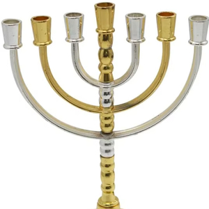 Venta al por mayor personalizado 9 brazos de aluminio hecho a mano respetuoso con el medio ambiente árbol vida Menorah Hanukkah candelabro precio bajo Navidad - Product Image 2