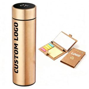 Bouteille d'eau intelligente en acier inoxydable de 500 ml avec affichage LED de température, cadeau promotionnel pour entreprises, flasque isotherme personnalisable avec logo - Product Image 1